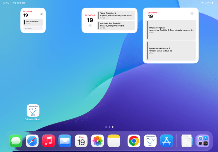 Visit example widget